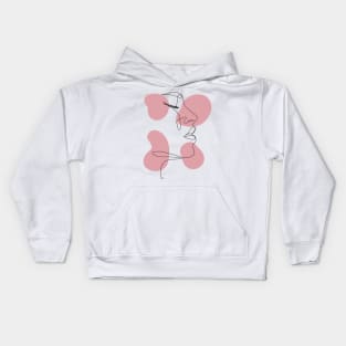 Line art woman Kids Hoodie